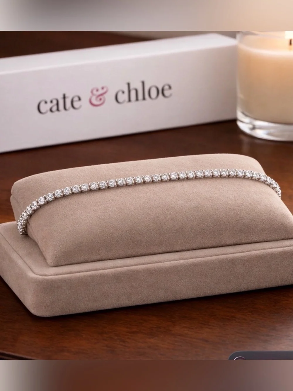 kate spade Pale Blue Jewelry/Accessory Box with Black Logo
